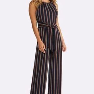 NWOT Striped  Jumpsuit. Wide leg